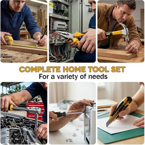 Sundpey 267-Piece Tool Kit with Drill - Basic General Home Complete Repair Portable Tool Set with 21V Cordless Drill & 2.0Ah Battery & Charger in Drawer Storage Toolbox for Apartment Office Garage in Saudi Arabia