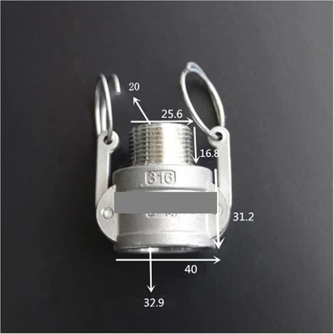 3/4 "BSPT ذكر x المقبس نوع B Camlock قطع الاتصال السريع اقتران 316 Stianless كام الأخدود تركيبات سباكة in Kuwait