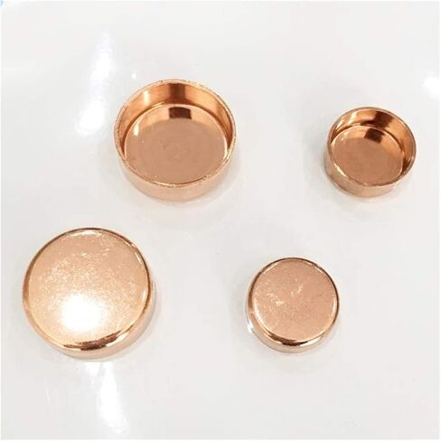 Pipe Fittings 3/8" -6" 15-159mm ID End Cap 99.9% Copper End Feed Solder Cup Pipe Joint for Air Conditioner (Color : ID 54mm Wall 1.4mm) Plumbing Fittings in Kuwait