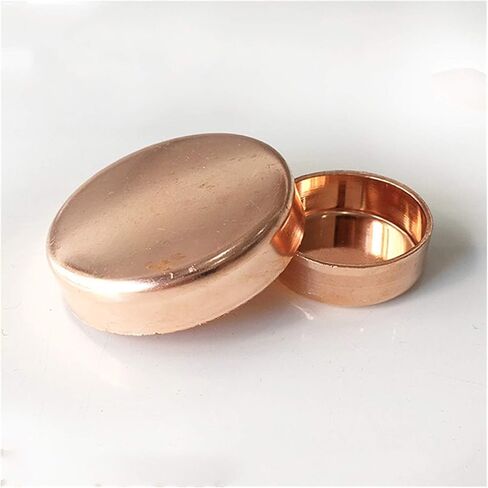 Pipe Fittings 3/8" -6" 15-159mm ID End Cap 99.9% Copper End Feed Solder Cup Pipe Joint for Air Conditioner (Color : ID 42mm Wall 1.2mm) Plumbing Fittings in Kuwait