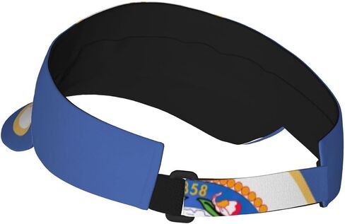 Minnesota State Flag Print Foldable Sun Visor Hat Lightweight Adjustable Sun Visor Hat Outdoor Sports Cap for Adults Black in Kuwait
