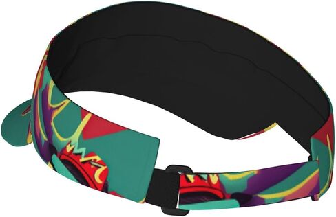 Moose Print Foldable Sun Visor Hat Lightweight Adjustable Sun Visor Hat Outdoor Sports Cap for Adults Black in Kuwait