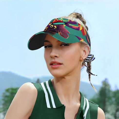 Moose Print Foldable Sun Visor Hat Lightweight Adjustable Sun Visor Hat Outdoor Sports Cap for Adults Black in Kuwait