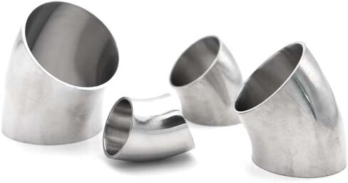 1pc 57mm OD SS304 Stainless Steel Weld 45 Degree Elbow Pipe Fitting Plumbing Fittings in Kuwait