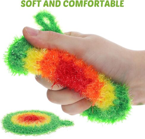 5Pcs Dish Sponge Cleaning Scrubber, 6.3in Round Polyester Dishwashing Swedish Sponges Cloth, Non Scratch and Odorless, Reusable Foam Cleaning Cloths, Hangable Kitchen Housework Scouring Pad in Kuwait