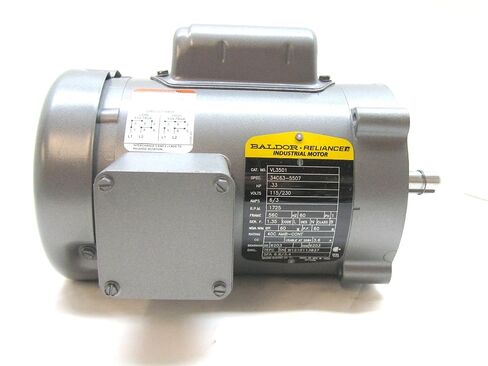 محرك Baldor VL3501 AC للأغراض العامة، مرحلة واحدة، إطار 56C، حاوية TEFC، خرج 33/100 حصان، 1725 دورة في الدقيقة، 60 هرتز، جهد 115/230 فولت in Kuwait