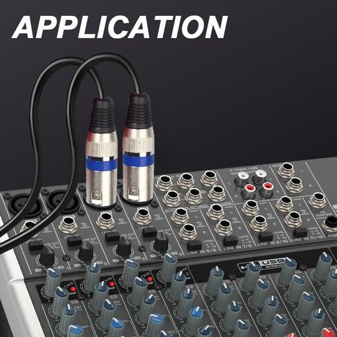 XLR 1 to 2 Splitter Microphone Cable, XLR Female to Dual XLR Male Balanced Patch Y MIC Cord (45cm/1.5FT) in Kuwait