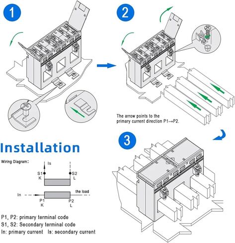 يتم استخدام محول التيار ثلاثي الطور CT 100A/150A/200A/500A/5A AC مع قاطع الدائرة المقولب CM1 (DASN240-Hole 25X15mm، 200 5A) in Kuwait