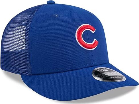 قبعة New Era Chicago Cubs Evergreen Trucker 9Fifty Snapback قابلة للتعديل باللون الأزرق in Kuwait