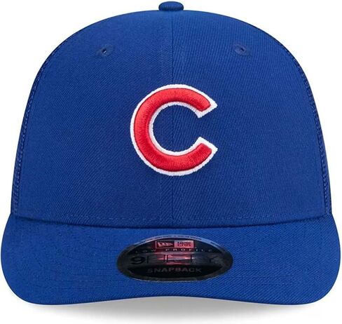 قبعة New Era Chicago Cubs Evergreen Trucker 9Fifty Snapback قابلة للتعديل باللون الأزرق in Kuwait