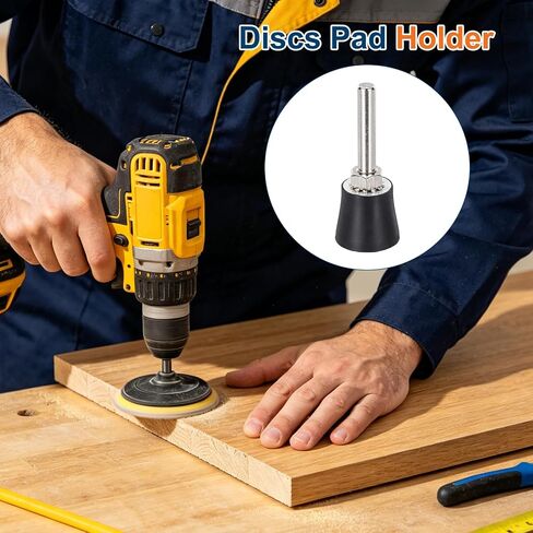 3 Pcs Sanding Disc Pad Holder 1" with 1/4 Inch Shank, Quick Change R-Type Surface Conditioning Disc Holder Mandrel Twist Lock Adapter Die Grinder for Deburr Polish Surface Prep in Kuwait