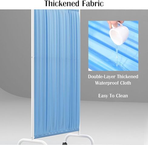 Medical Privacy Screen,Folding Privacy Screen with 360° Wheels,1-5 Panel Protective Screens Room Divider for Office/Hall/Clinic/Restaurant(Brown,5-Panel) in Saudi Arabia