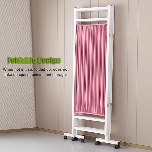 Rollable Medical Privacy Screen on Wheels, Portable Medical Privacy Screen, 3/4/5/6 Panels, Temporary Room Divider for Indoor Use with Wheels, Hospital/Clinic/Station (Bl in Saudi Arabia