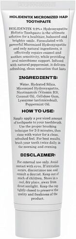 Micronized Hydroxyapatite Toothpaste, Non-Nano, Fluoride Free, Gentle Formula for the Whole Family in Kuwait