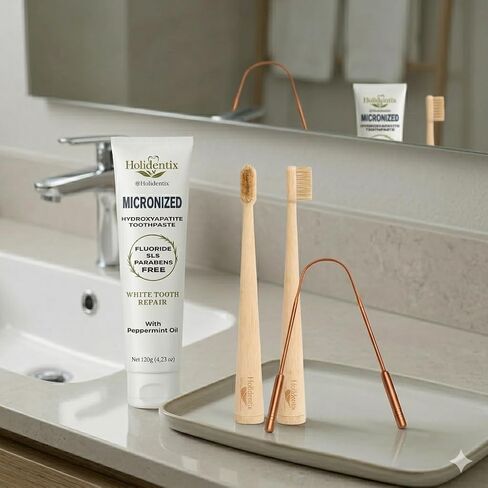 Micronized Hydroxyapatite Toothpaste, Non-Nano, Fluoride Free, Gentle Formula for the Whole Family in Kuwait