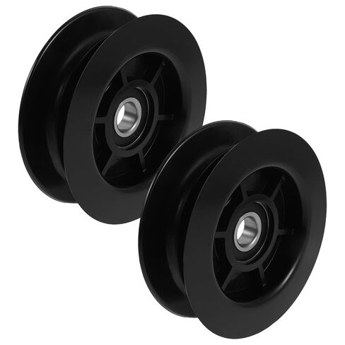 SOLUSTRE 2pcs Forklift Pulley Roller Double Groove Nylon Bearing Wheel for Hydraulic Hose Guide 3 Ton Replacement Pulley System Parts for Industrial Lifting in Kuwait