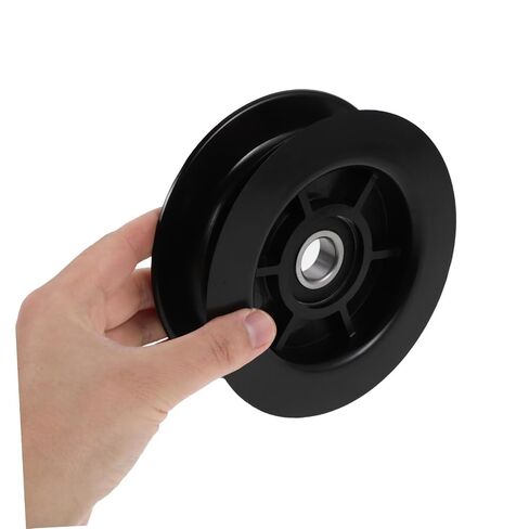 SOLUSTRE 2pcs Forklift Pulley Roller Double Groove Nylon Bearing Wheel for Hydraulic Hose Guide 3 Ton Replacement Pulley System Parts for Industrial Lifting in Kuwait