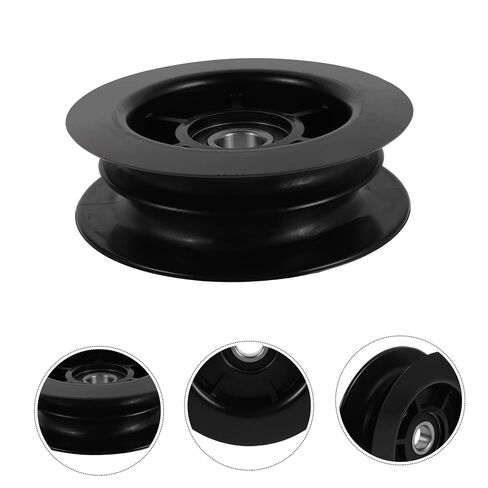 SOLUSTRE 2pcs Forklift Pulley Roller Double Groove Nylon Bearing Wheel for Hydraulic Hose Guide 3 Ton Replacement Pulley System Parts for Industrial Lifting in Kuwait