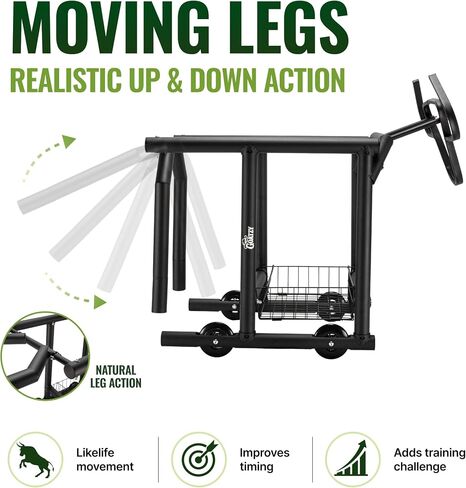 Rolling Roping Dummy for Kids and Adults, Heading and Heeling Dummy with Galvanized Steel Steer Head, Mobile Calf Practice On Wheels for Steer Roping Beginners | Helps beginners and young riders practice roping skills safely and easily in Kuwait