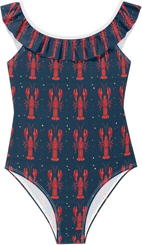 Aflyko Toddler Girl Swimwear One-Piece Soft Stretch Bathing Suit in Kuwait