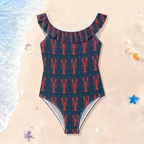 Aflyko Toddler Girl Swimwear One-Piece Soft Stretch Bathing Suit in Kuwait