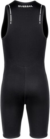 Moily Mens 2mm Neoprene Shorty Wetsuit Bodysuit Sleeveless Front Zipper Athletic Swimsuit Diving Water Sports Swimwear in Kuwait