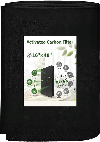 Activated Carbon Filter Sheet 16"x48" – Cut to Fit, 1 Pack | Charcoal Filter Removes Odors, Smoke, Vocs and Allergens. For Air Purifiers, Ac Units, Furnaces, Range Hoods, And Vents in Kuwait