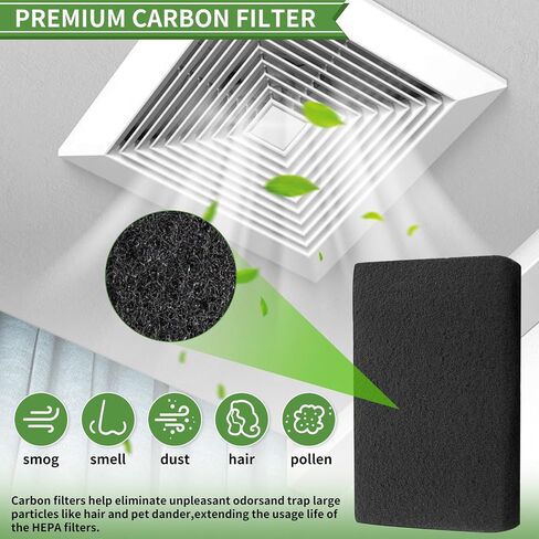 Activated Carbon Filter Sheet 16"x48" – Cut to Fit, 1 Pack | Charcoal Filter Removes Odors, Smoke, Vocs and Allergens. For Air Purifiers, Ac Units, Furnaces, Range Hoods, And Vents in Kuwait