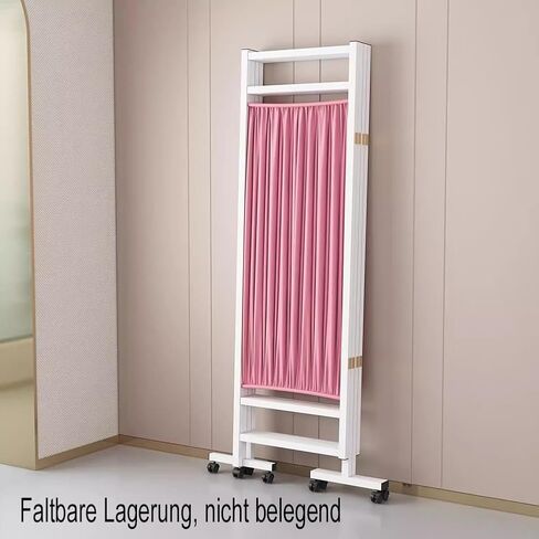Privacy Screen Divider with Wheels, Medical Folding Room Divider and Rolling Partition for Indoor Privacy - Perfect for Office, Beauty Salon, Hospital - Temporary Wall fo in Kuwait