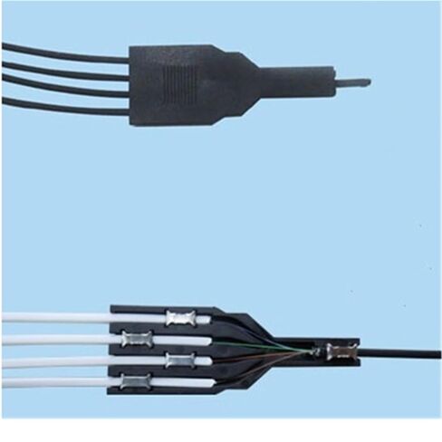 1 * 4 Junction Box for Drop Cable FTTH Connection Tube Optical Fiber furcate 4 Core Branch Device 100pcs(White) in Kuwait