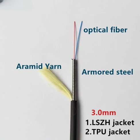 Fiber Jumper 2C TPU LC-LC 2-core Single Mode LSZH 3.0mm(250m LSZH LC-LC) in Kuwait