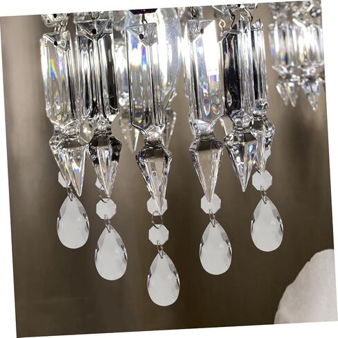 NUOBESTY 10pcs Crystal Chandelier Pendant Light Decoration Drop Style Hanging Crystals DIY Lamp Decor for Weddings and Home Interiors in Kuwait