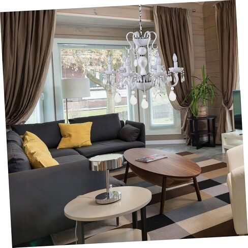UKCOCO 10Pcs Crystal Lamp Pendant Hanging Crystals for Decoration Clear Ornaments for Chandelier Feng Shui Sun Catchers Rooms Garden Decor in Kuwait