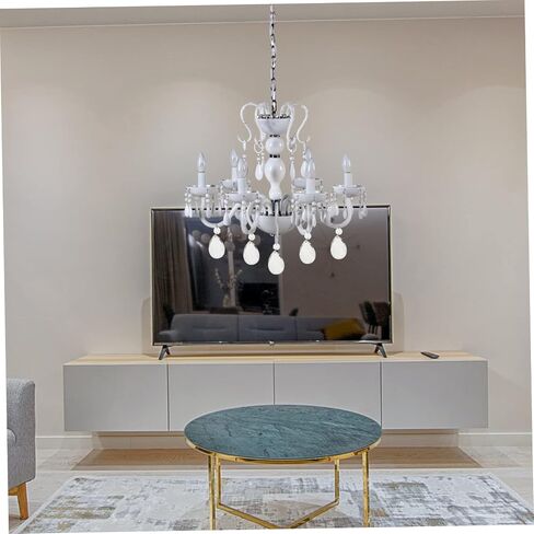 UKCOCO 10Pcs Crystal Lamp Pendant Hanging Crystals for Decoration Clear Ornaments for Chandelier Feng Shui Sun Catchers Rooms Garden Decor in Kuwait