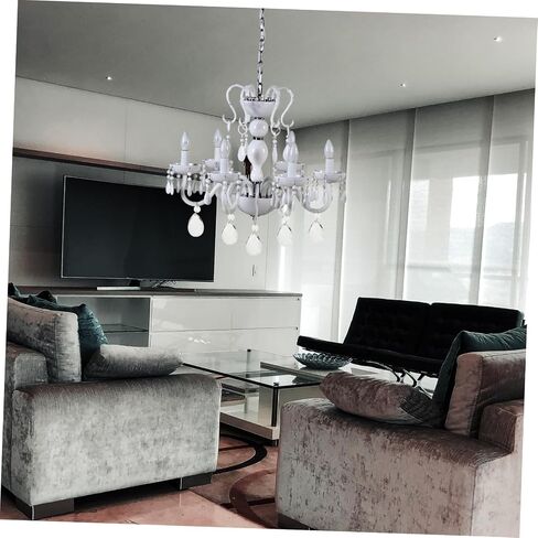 UKCOCO 10Pcs Crystal Lamp Pendant Hanging Crystals for Decoration Clear Ornaments for Chandelier Feng Shui Sun Catchers Rooms Garden Decor in Kuwait