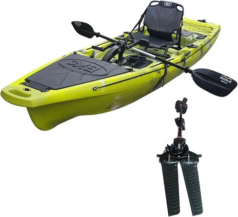 Brooklyn 12.5 Pro Pedal Propeller Drive Fishing Kayak by BKC, Sit-on-Top Single Kayak with Rudder System, Dry Storage, Rod Holders & 550 lb Capacity in Saudi Arabia