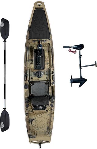 Brooklyn 12.5 Pro Pedal Propeller Drive Fishing Kayak by BKC, Sit-on-Top Single Kayak with Rudder System, Dry Storage, Rod Holders & 550 lb Capacity in Saudi Arabia