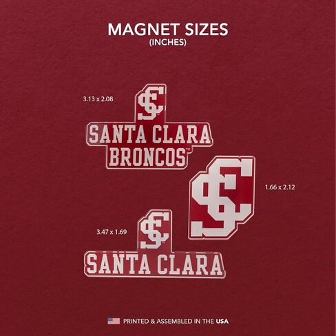 Desert Cactus Santa Clara University Acrylic Magnet 3 Pack SCU Broncos Decorative Design Officially Licensed (Magnet Set A) in Kuwait