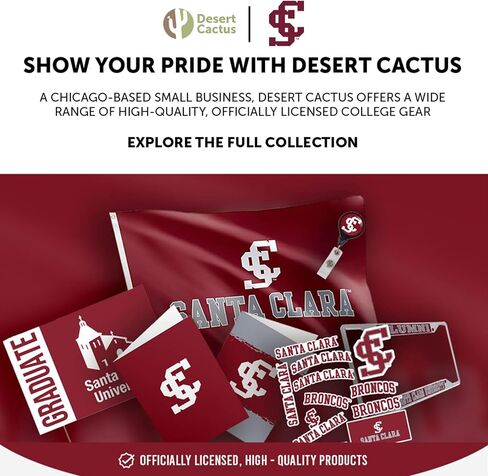 Desert Cactus Santa Clara University Acrylic Magnet 3 Pack SCU Broncos Decorative Design Officially Licensed (Magnet Set A) in Kuwait
