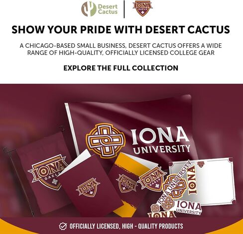 مغناطيس أكريليك من جامعة صبار الصحراء Iona 3 عبوات من تصميم Iona Gaels الزخرفي مرخص رسميًا (مجموعة المغناطيس A) in Kuwait