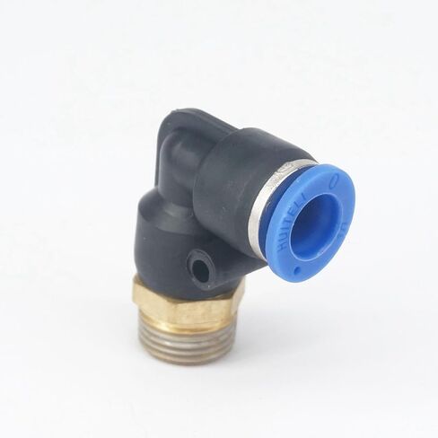 5pc 1/4" Male to Fit Tube O/D 10mm Pneumatic Elbow Push In Connector Union Quick Release Air Fitting Plumbing in Kuwait
