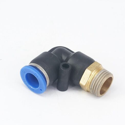 5pc 1/4" Male to Fit Tube O/D 10mm Pneumatic Elbow Push In Connector Union Quick Release Air Fitting Plumbing in Kuwait