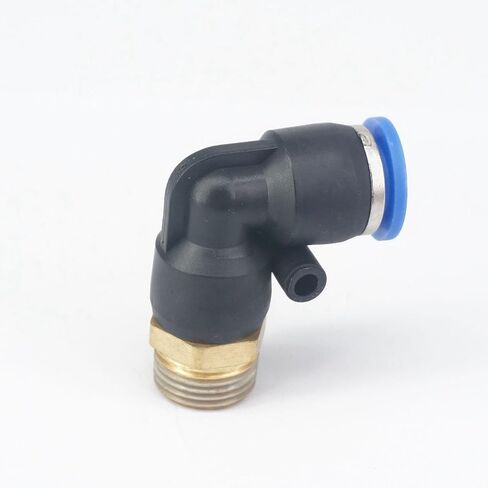 5pc 1/4" Male to Fit Tube O/D 10mm Pneumatic Elbow Push In Connector Union Quick Release Air Fitting Plumbing in Kuwait