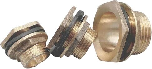 1pc Copper Water Tank Connector 1/2" 3/4" 1" Male Brass Pipe Single Loose Key Swivel Fittings Nut Jointer Bulkhead Fitting(3/4'') Fitting in Kuwait
