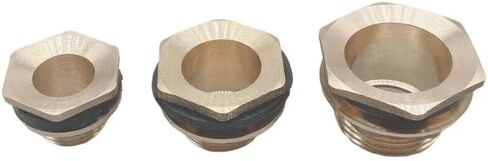1pc Copper Water Tank Connector 1/2" 3/4" 1" Male Brass Pipe Single Loose Key Swivel Fittings Nut Jointer Bulkhead Fitting(3/4'') Fitting in Kuwait