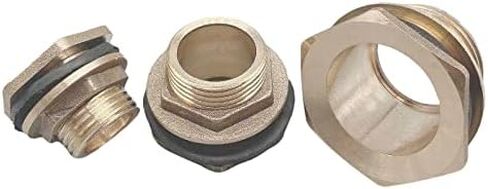1pc Copper Water Tank Connector 1/2" 3/4" 1" Male Brass Pipe Single Loose Key Swivel Fittings Nut Jointer Bulkhead Fitting(3/4'') Fitting in Kuwait