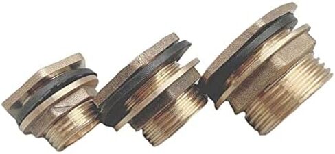 1pc Copper Water Tank Connector 1/2" 3/4" 1" Male Brass Pipe Single Loose Key Swivel Fittings Nut Jointer Bulkhead Fitting(3/4'') Fitting in Kuwait