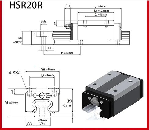 الدليل الخطي HSR 20 HSR20 HSR20R HSR20RUU/SS HSR20R1UU/SS GK Block in Kuwait