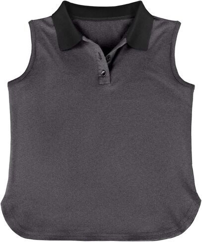 Women's Breathable Sleeveless Golf Polo Shirts Moisture Wicking Contrast Collar Quick Dry Tennis Tops in Kuwait