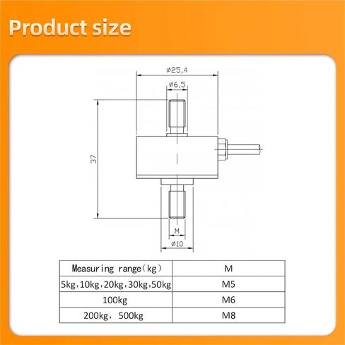 Load Cell HX711 AD Module Weight Sensor Electronic Scale Industrial Testing 10KG 20KG 30KG 50KG 100KG 1Pcs(Range 0-100KG) in Kuwait